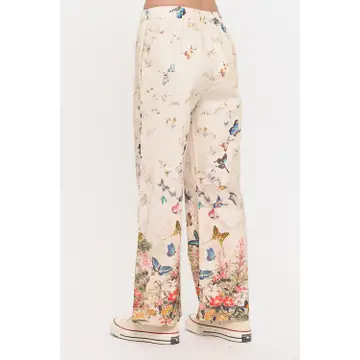 Butterfly Floral Print Pant