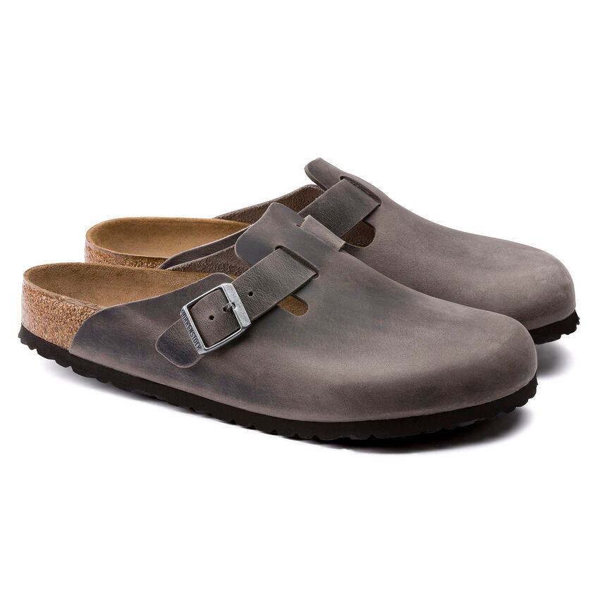 Boston Oiled Leather Soft Footbed Clog