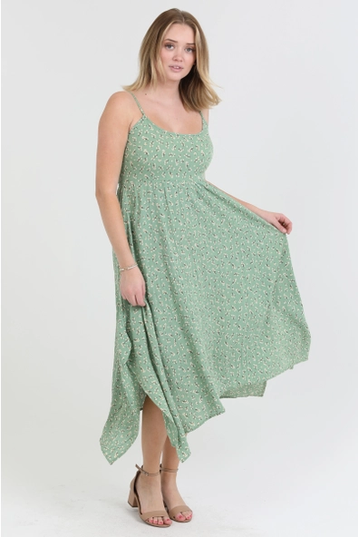 Spaghetti Strap Floral Dress