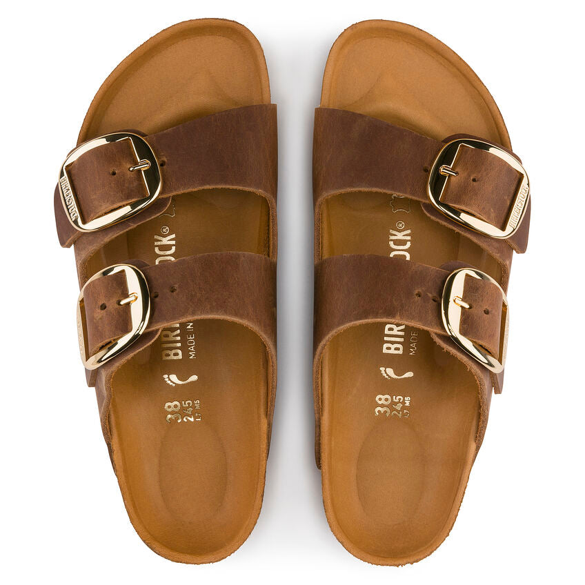 Arizona Big Buckle Oiled Leather Sandal