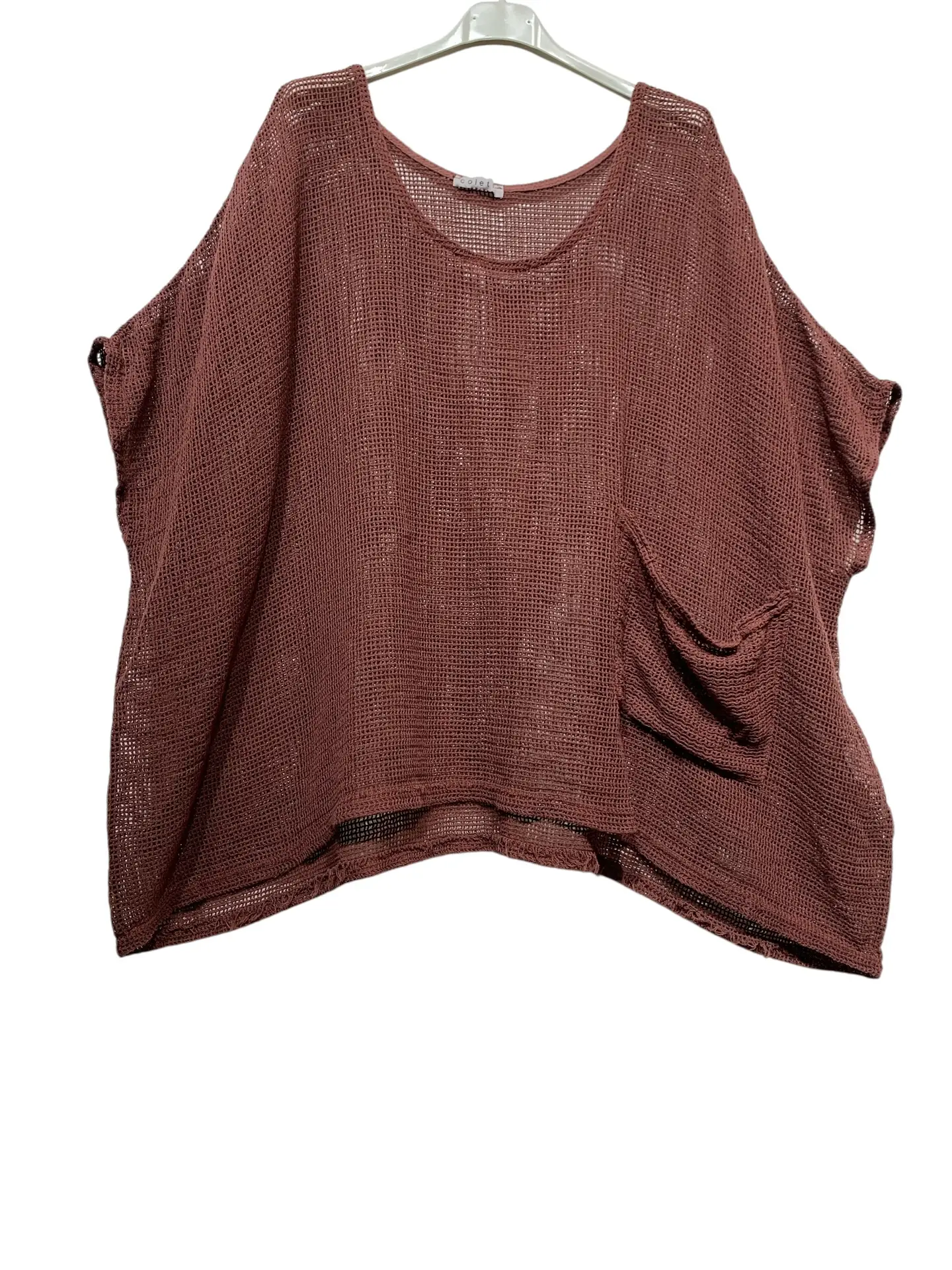 Cotton Mesh Tunic Top