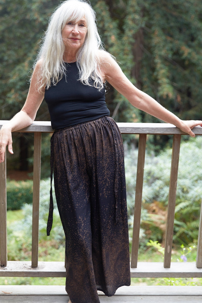 Wide Leg Rayon Pants