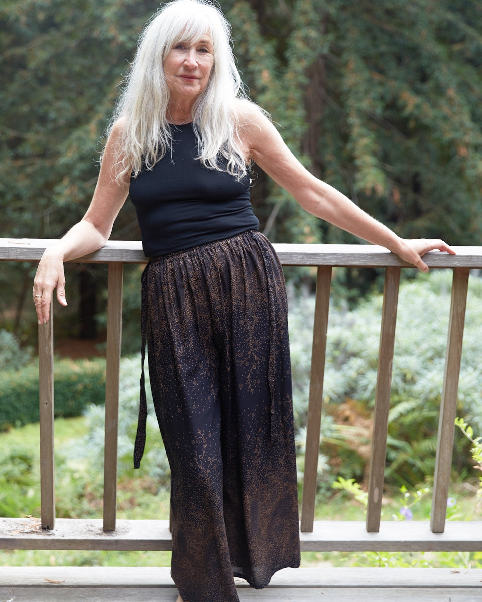 Wide Leg Rayon Pants