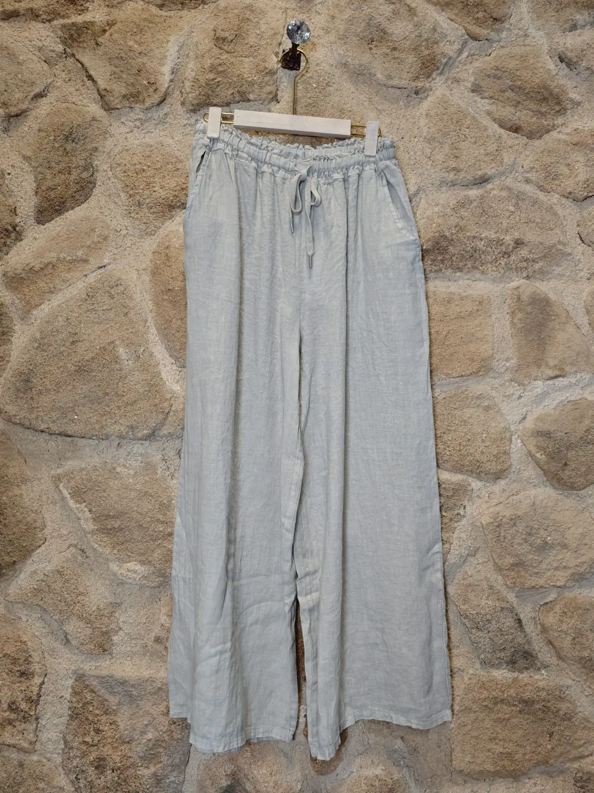 100% Linen Wide Leg Pants