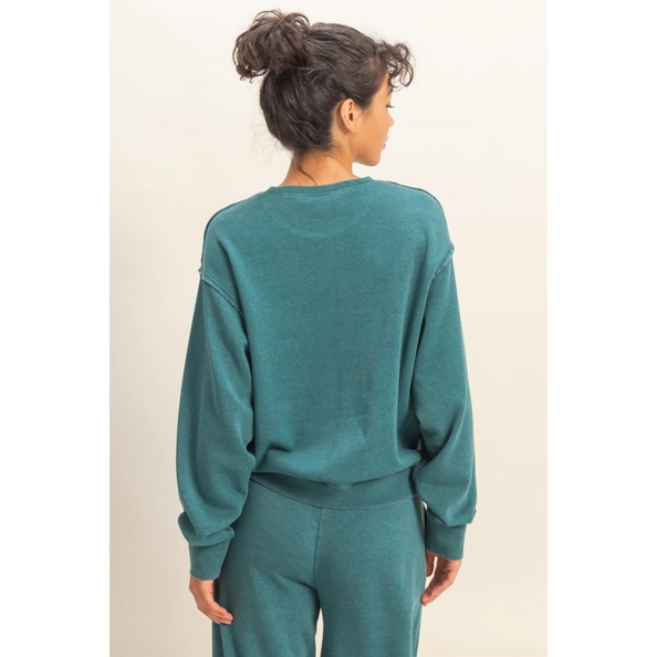 Raw Edge Burnout Sweatshirt