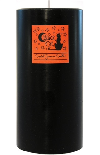 Pillar 3x6 Candle-Black Cat