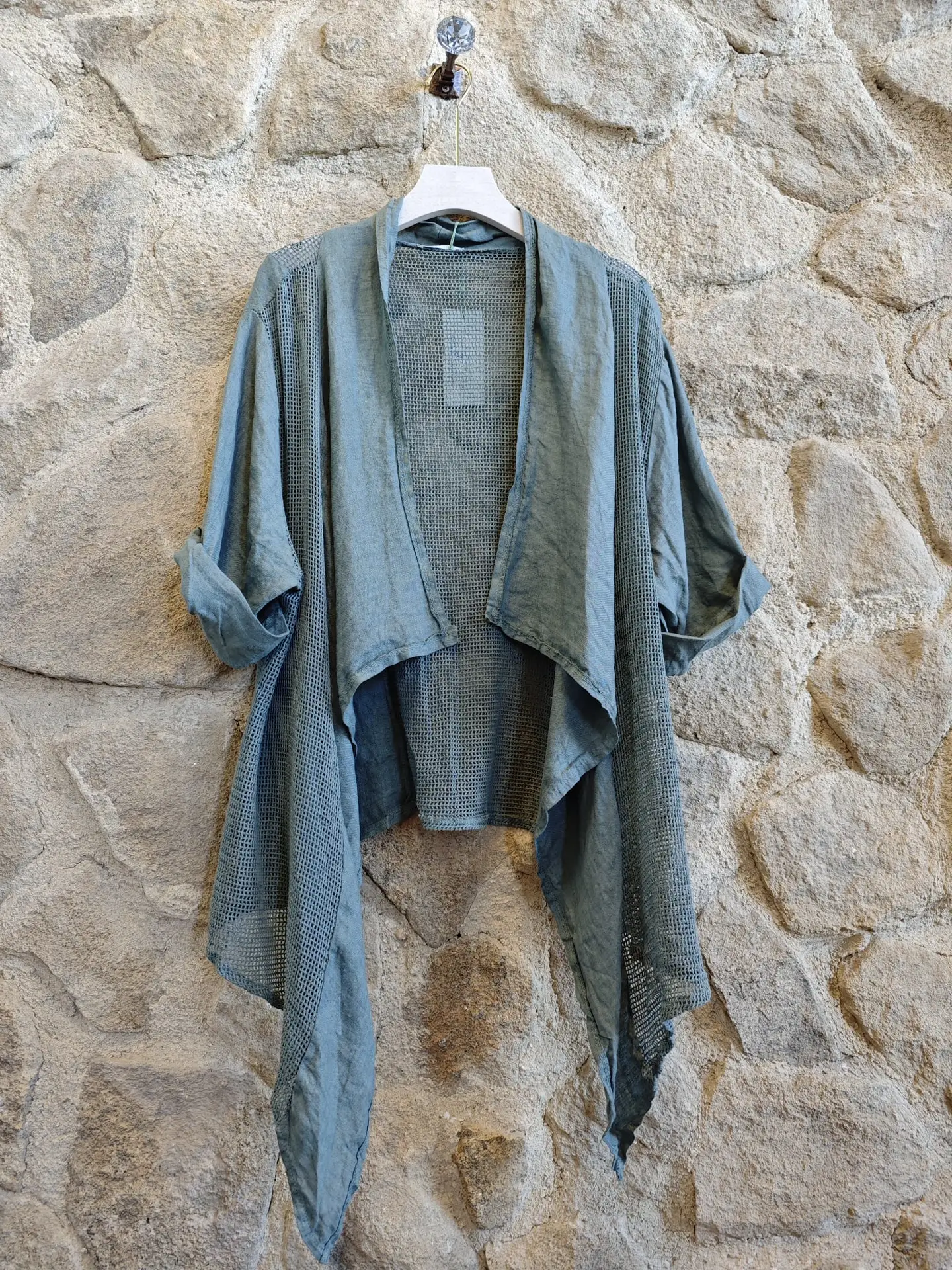 100% Linen Short Cardigan