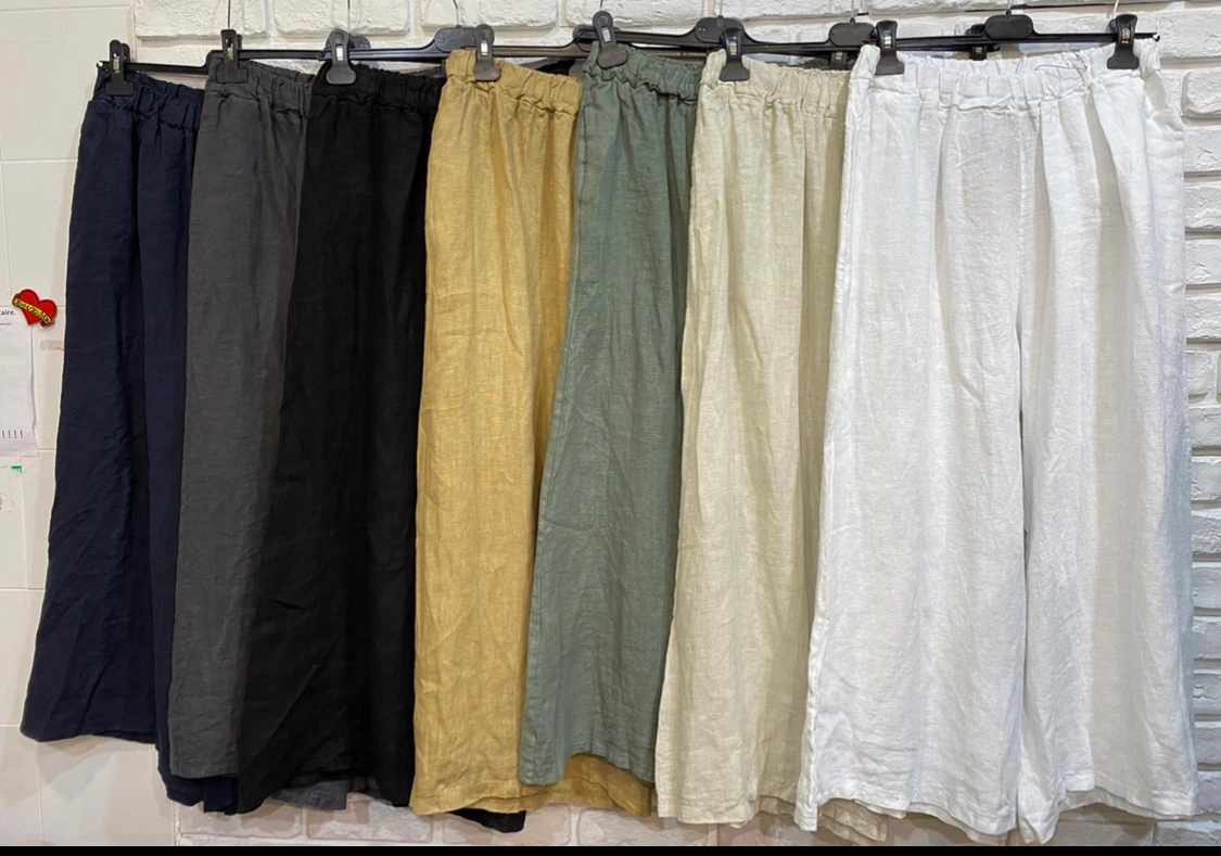 Wide Leg Linen Pants