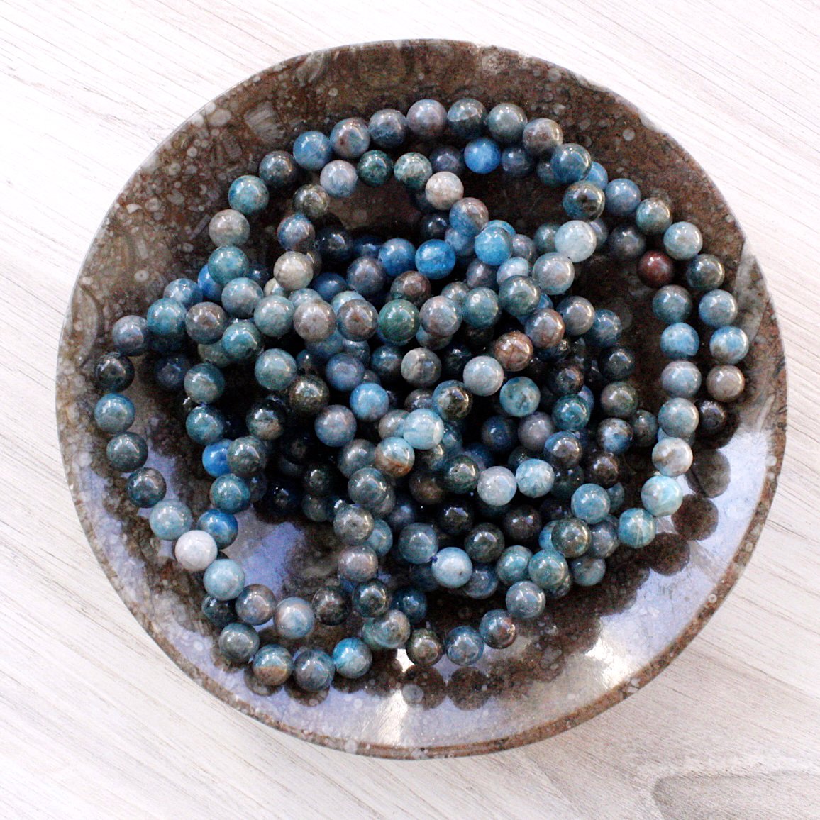 8mm Blue Apatite Stretch Bracelet