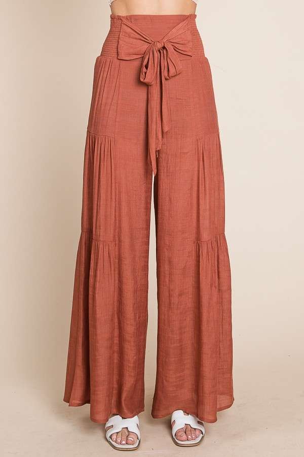 Tie Front Smock Pants