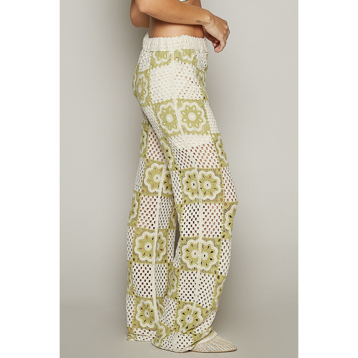 Crochet Floral Pants