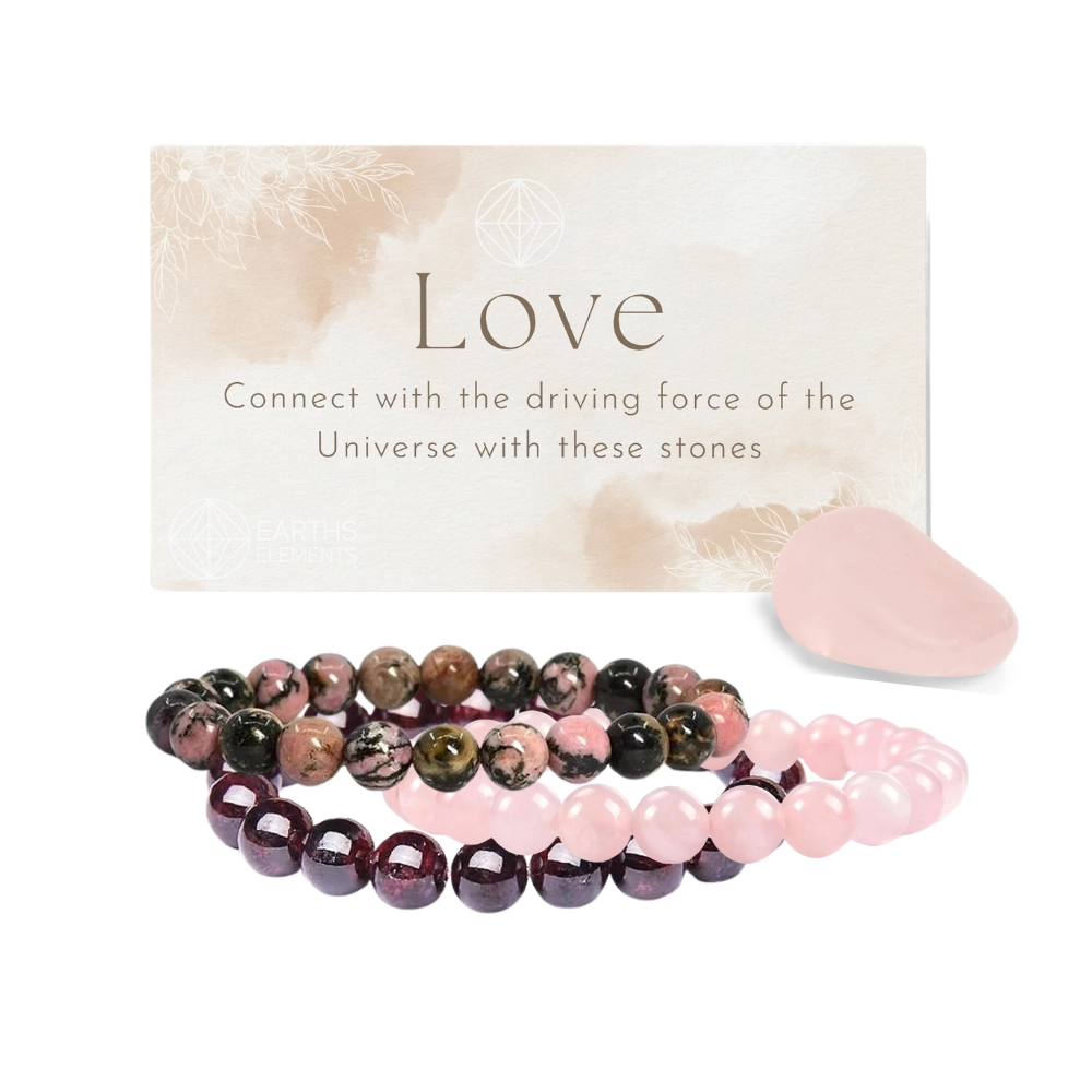 8mm Stone Intention Bracelet-Love