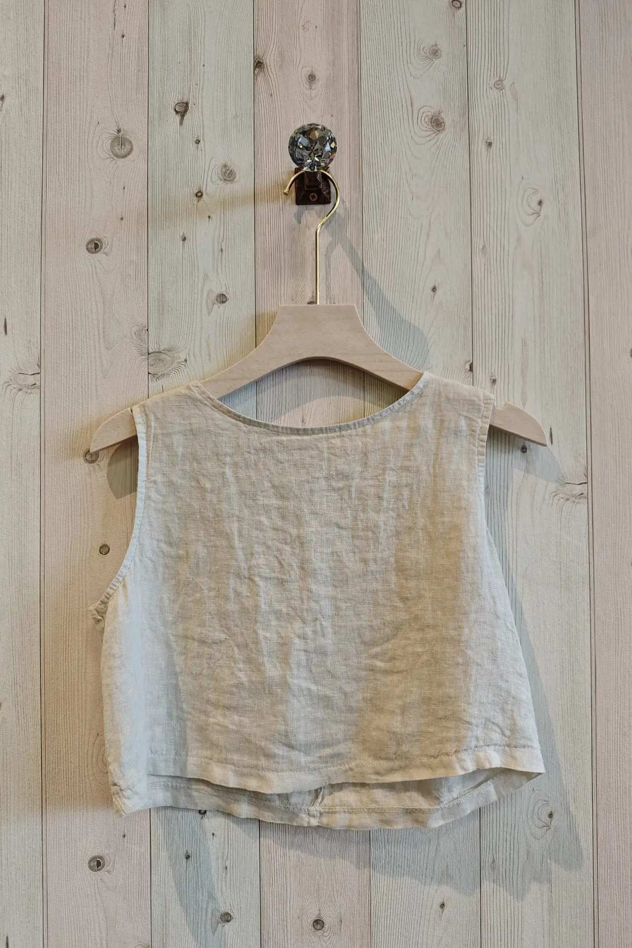 100% Linen Crop Top
