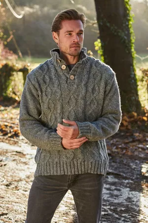 Men's Shetland Button Sweater