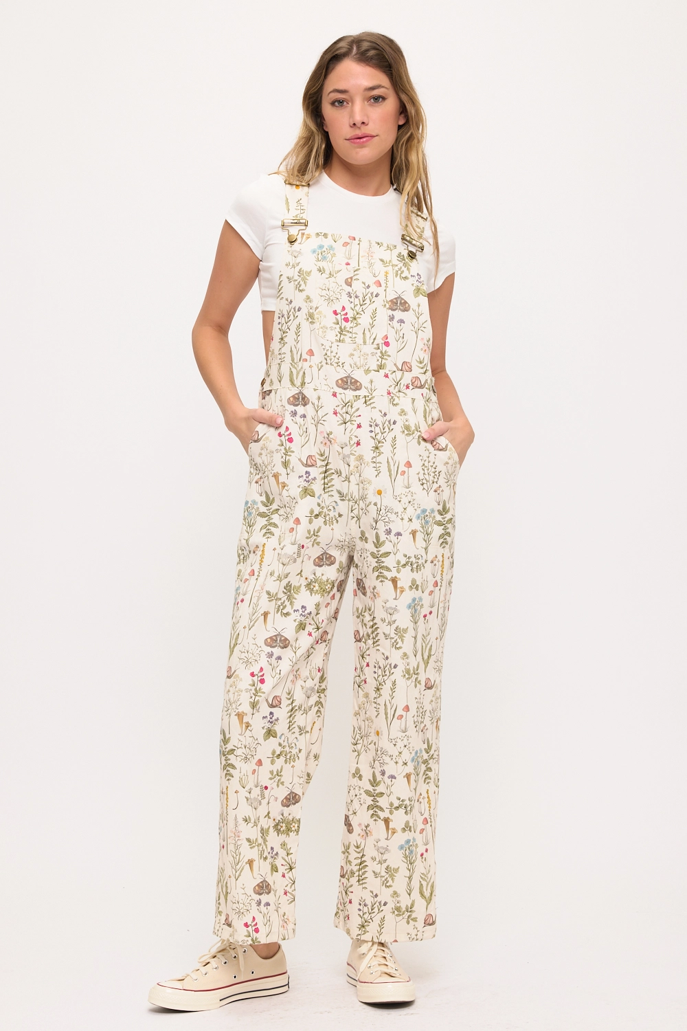 Whimsical Cat Tails Print Overall