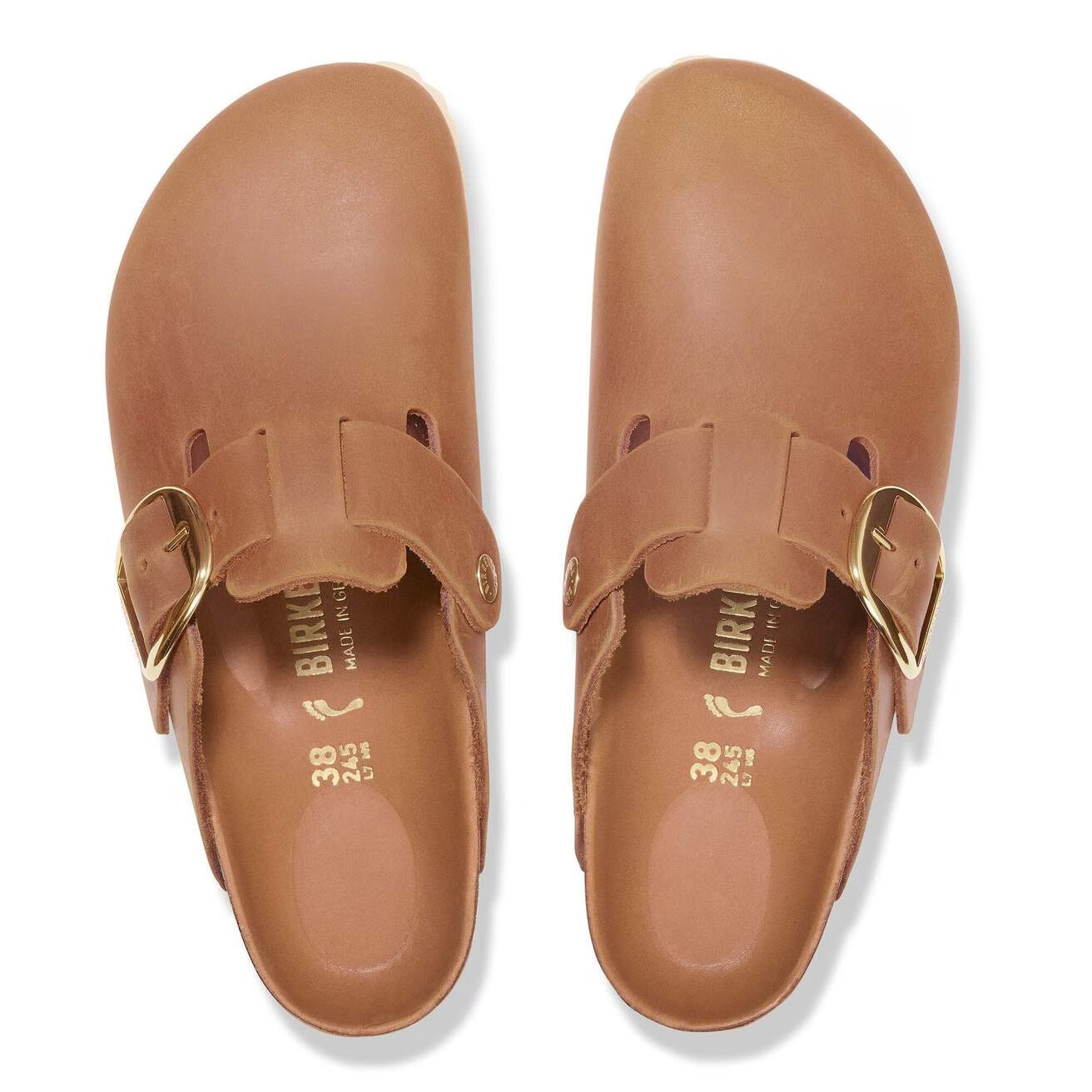 Boston Big Buckle Oiled Leather Clog