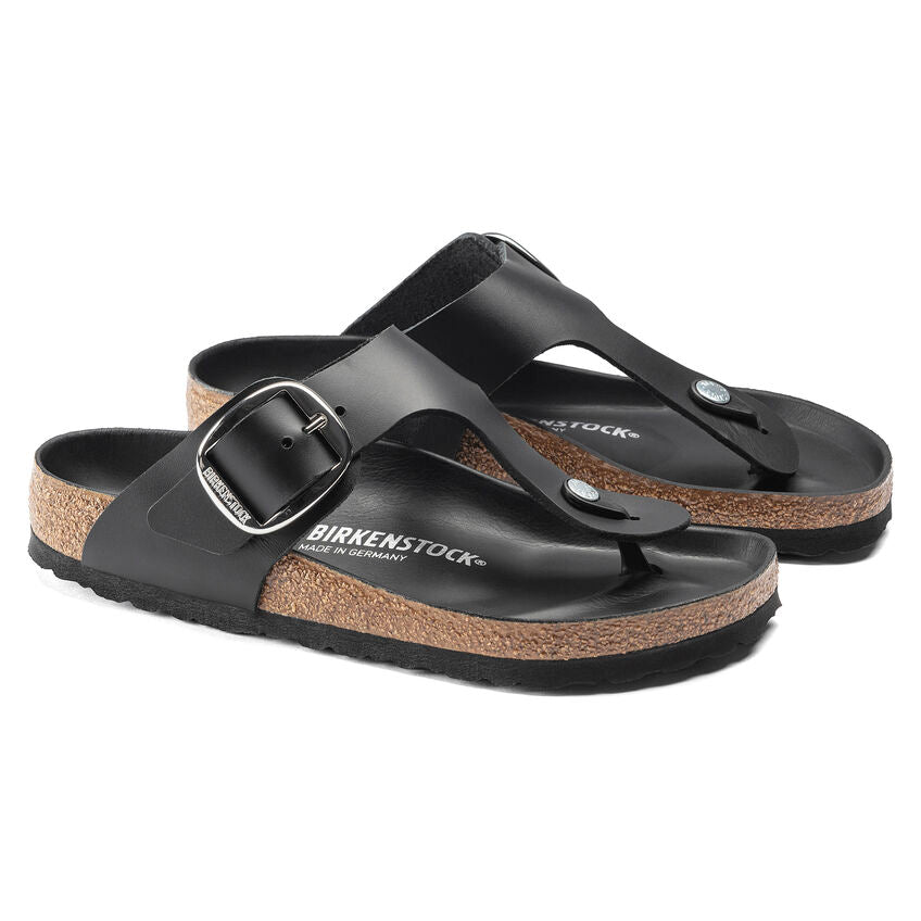 Gizeh Big Buckle Oiled Leather Sandal