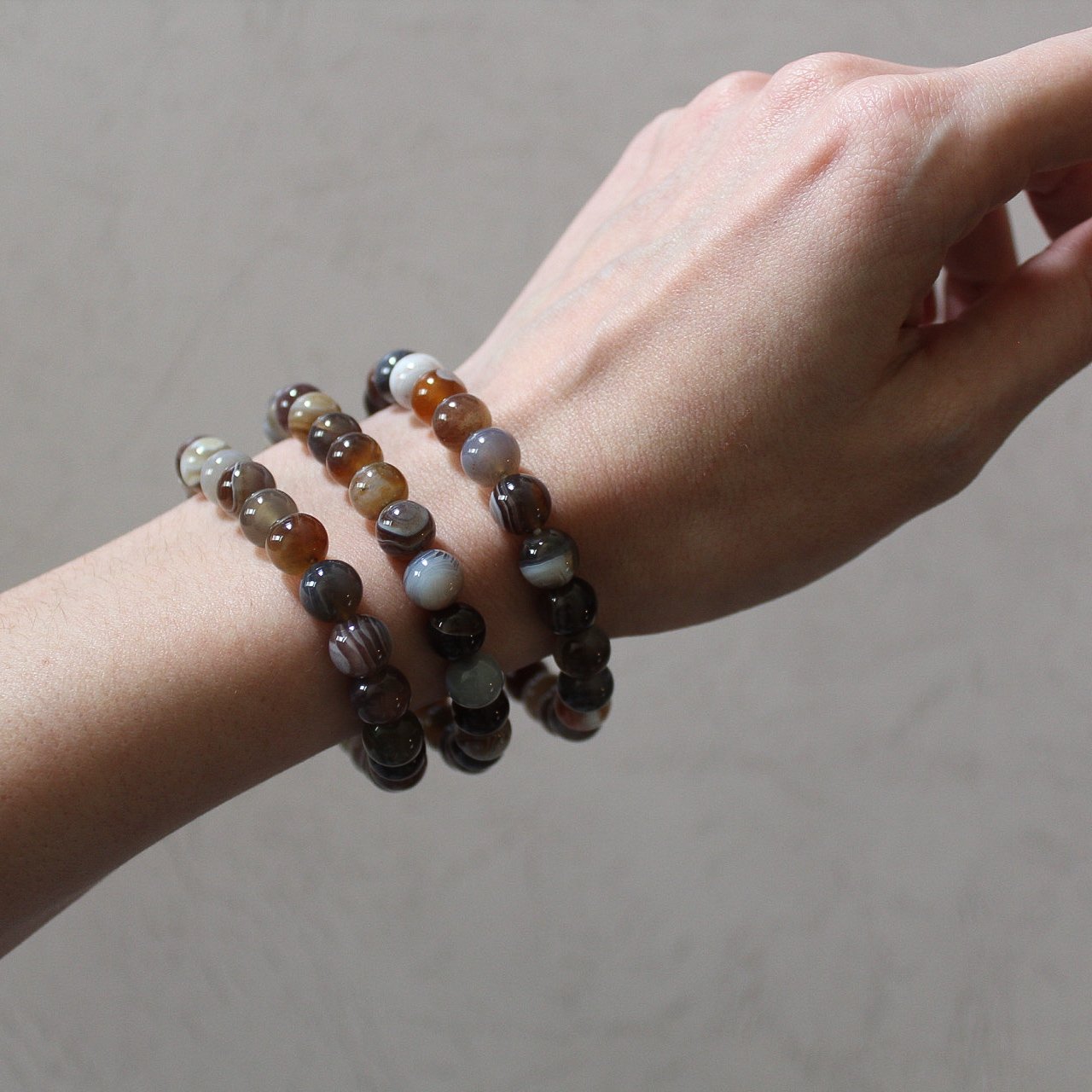 8mm Botswana Agate Stretch Bracelet