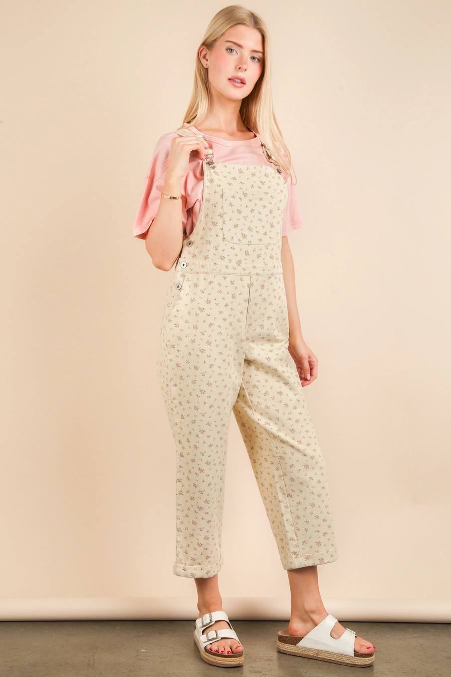 Floral Printed Overall Jumpsuit