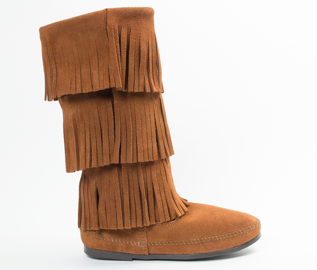 Calf Hi 3-Layer Fringe Boot