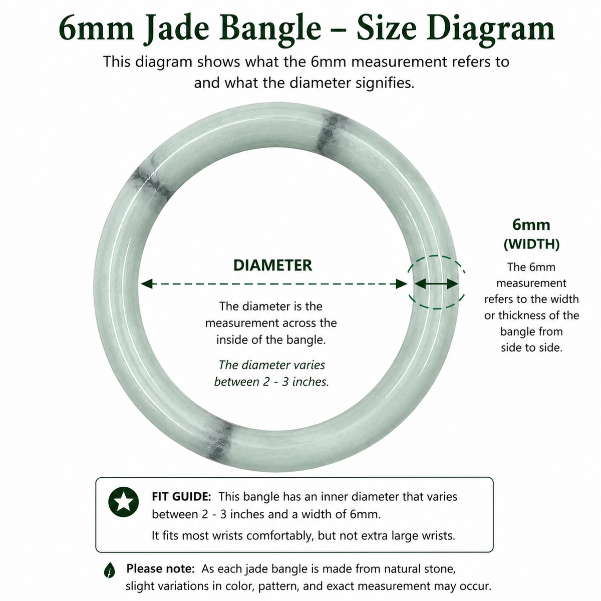 Burmese Jade Bangle-6mm