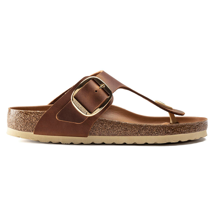 Gizeh Big Buckle Oiled Leather Sandal