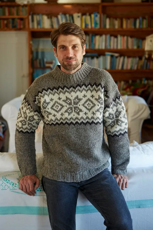 Men's Yukon Snowflake Wool Sweater