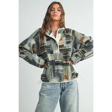 Patchwork Fleece Jacket
