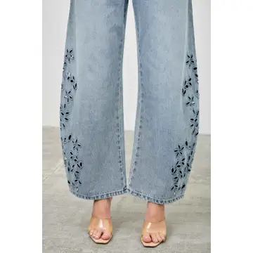 High Rise Low Curve Barrel Jeans