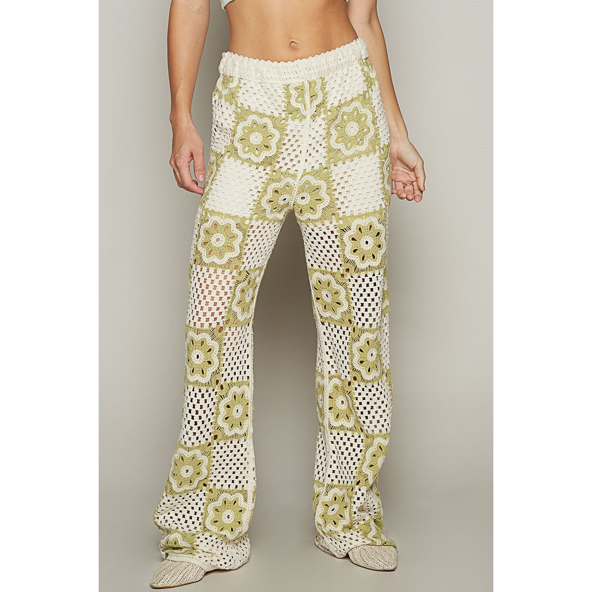 Crochet Floral Pants