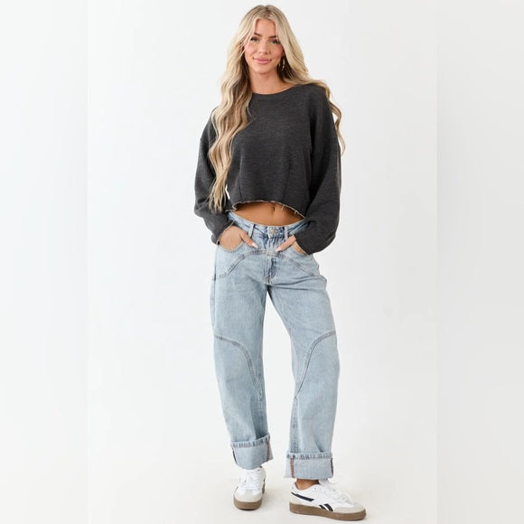 High Rise Barrel Jean