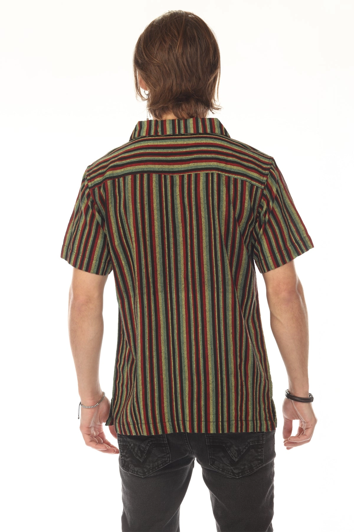 Men's Rasta Stripe Camp Shirt