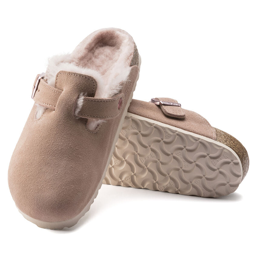 Boston Suede Shearling Clog