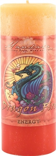 Mandala Pillar Candle-Energy