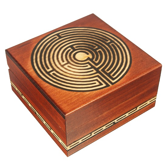 Labyrinth Wood Box