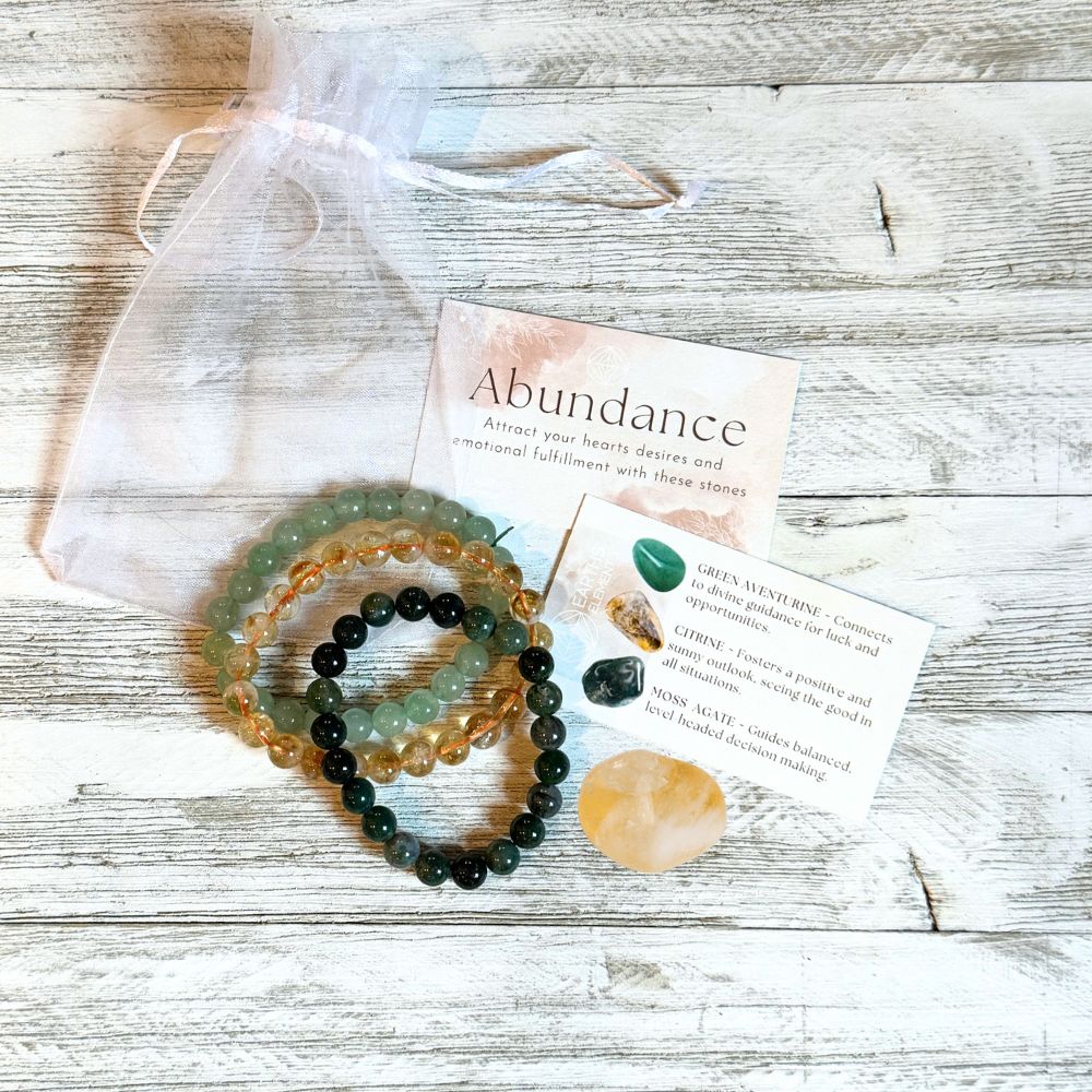 8mm Stone Intention Bracelet-Abundance