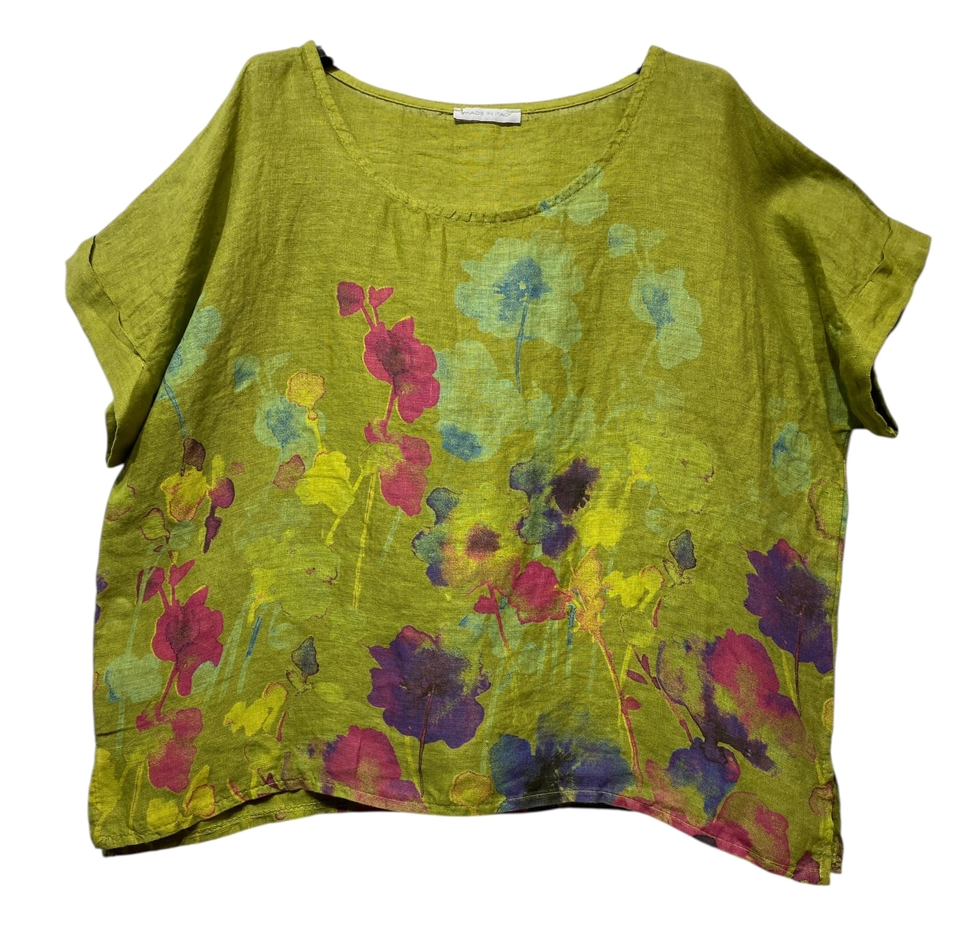 Floral Print Linen Top