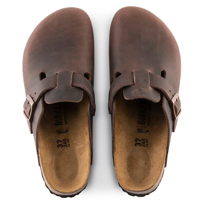 Boston Oiled Leather Soft Footbed Clog