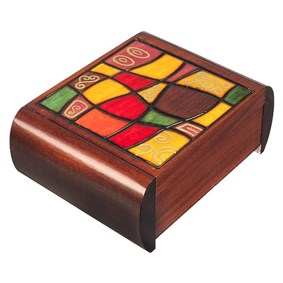 Geometric Secret Wood Box