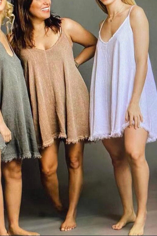 Tank Tunic with Fringe Edge