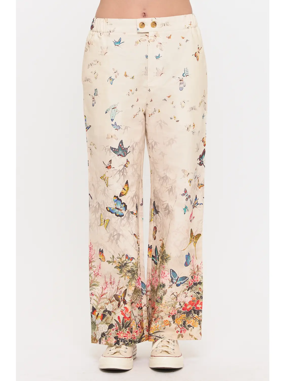 Butterfly Floral Print Pant