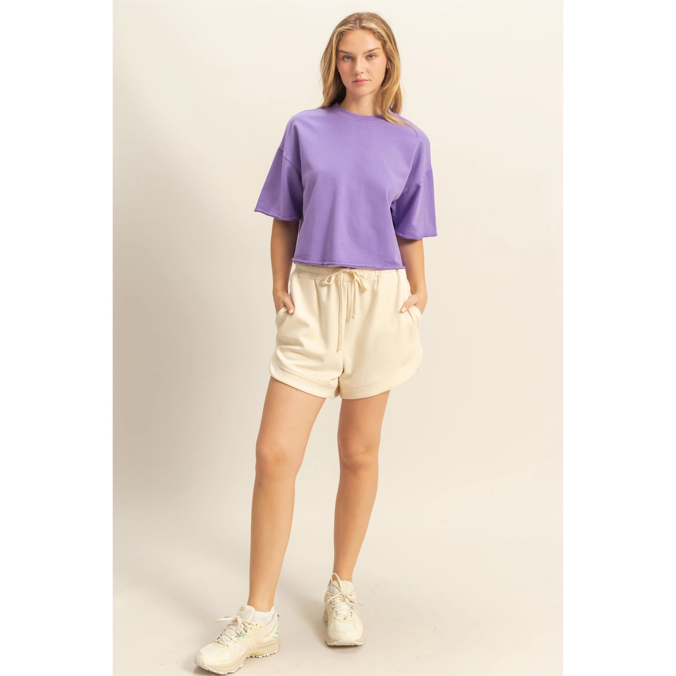 Short Sleeve Boxy Cropped Tee