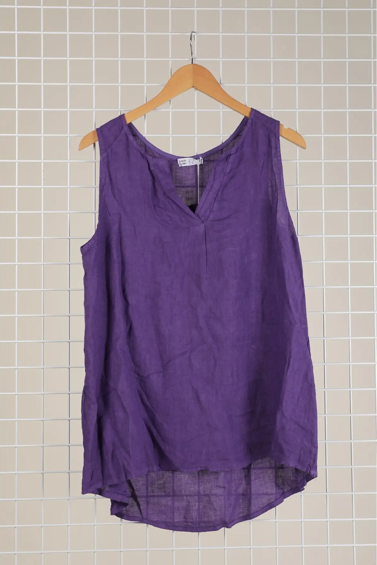 Linen V Tank Top
