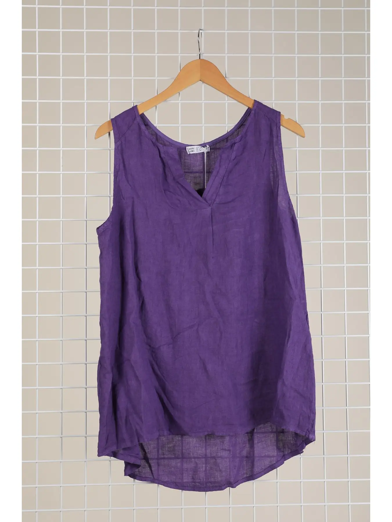 Linen V Tank Top