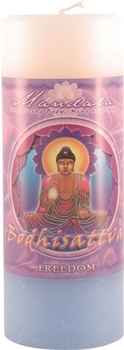 Mandala Pillar Candle-Freedom