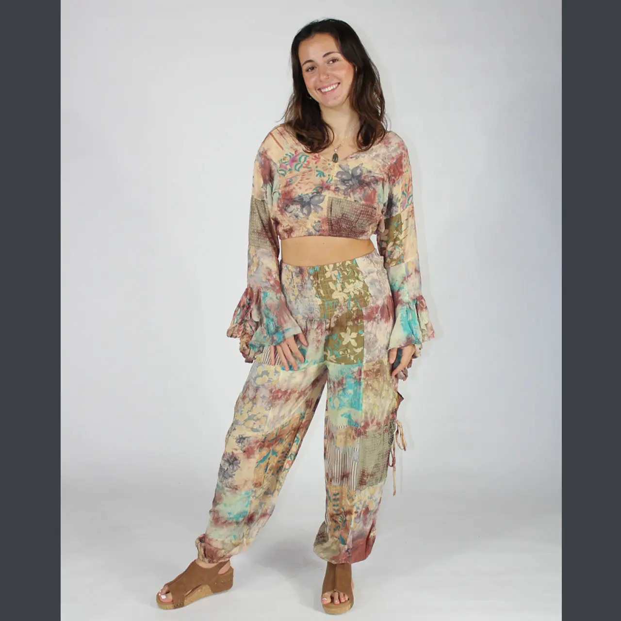 Patchwork Harem Pants