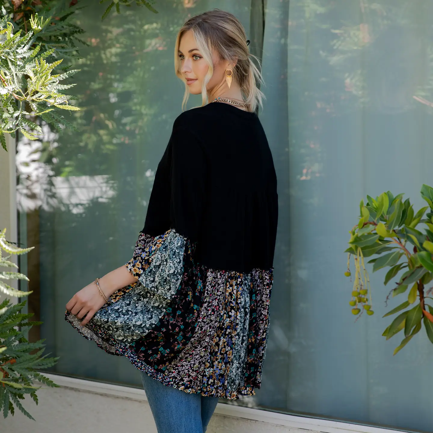 Chic Band Collar Top