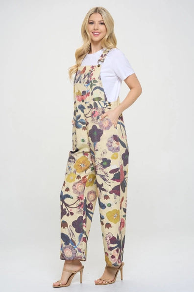 Botanical Print Overalls