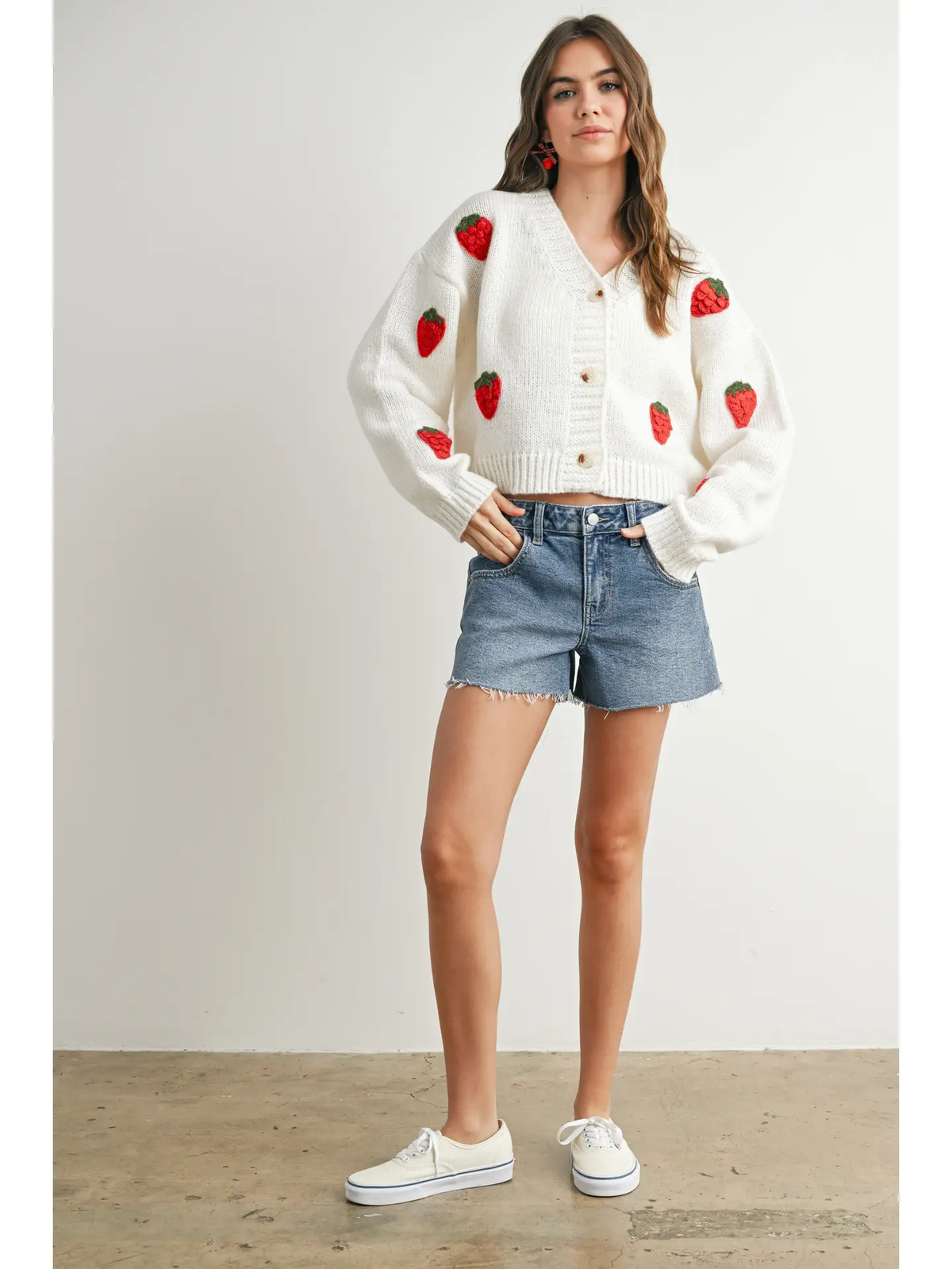 Strawberry Embroidered Sweater