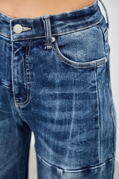 Mid Rise Wide Leg Denim